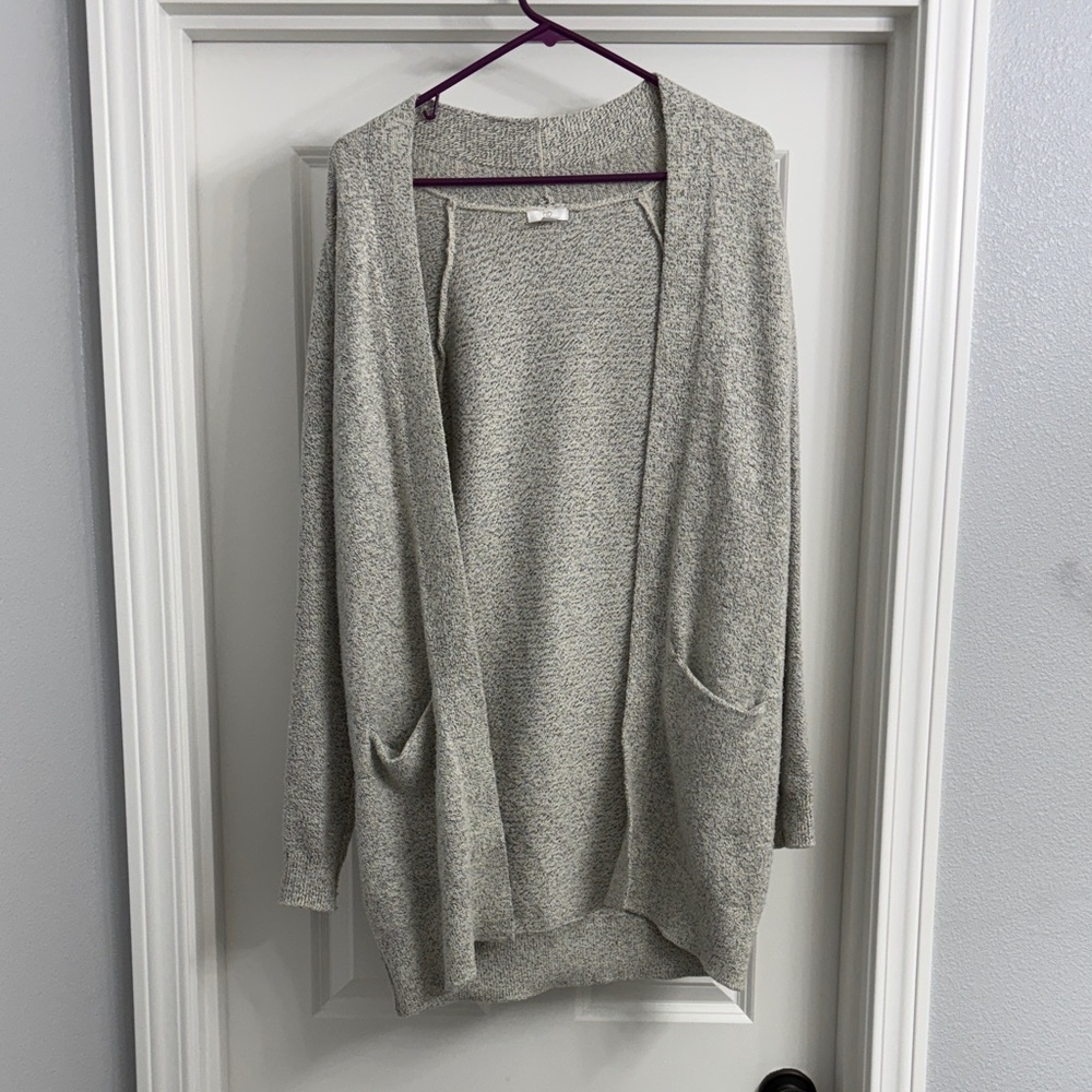 bp Light Gray Open-Front Cardigan with Pockets